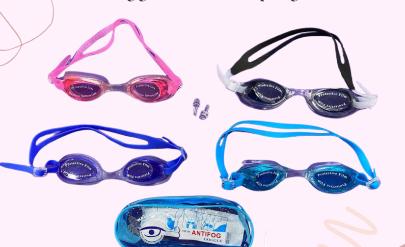 Anti-Fog Swimming Goggles with Free Ear Plugs – Crystal Clear Vision Underwater