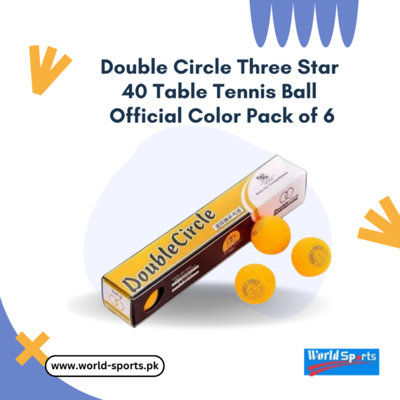 Double Circle 3-Star 40+ Table Tennis Balls – Official Color, Pack of 6