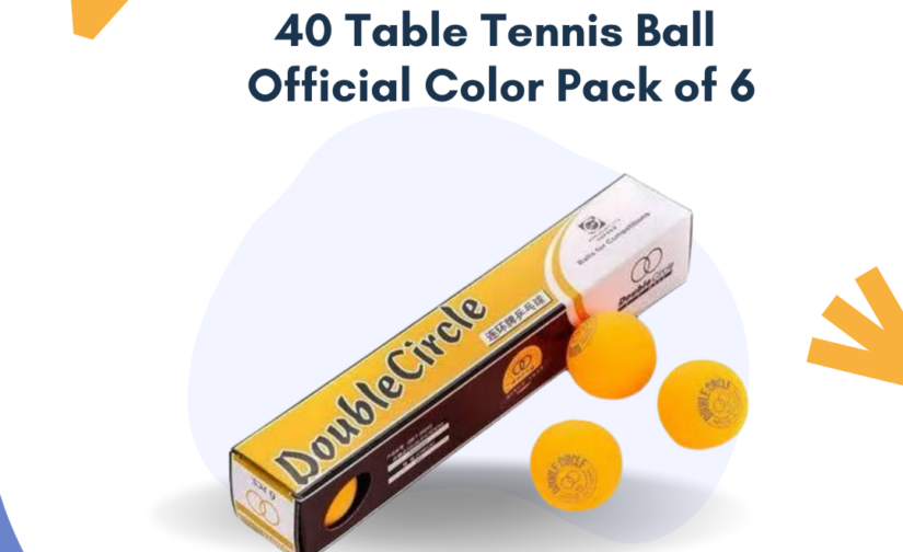 Double Circle 3-Star 40+ Table Tennis Balls – Official Color, Pack of 6