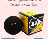 Dunlop Squash Ball Pro Double Yellow Dot – Professional-Grade Performance