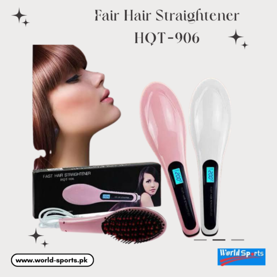 Fair Hair Straightener HQT-906 – Advanced Ceramic Straightening Brush for Smooth, Shiny Hair
