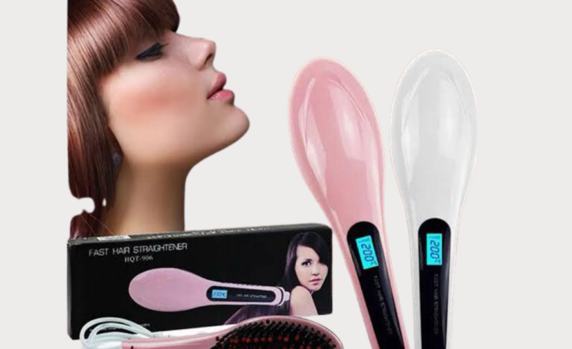 Fair Hair Straightener HQT-906 – Advanced Ceramic Straightening Brush for Smooth, Shiny Hair