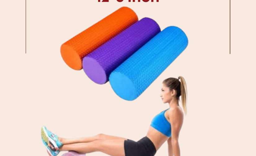 Yoga Foam Roller 12x6 Inch – Premium High-Density Muscle Recovery Tool