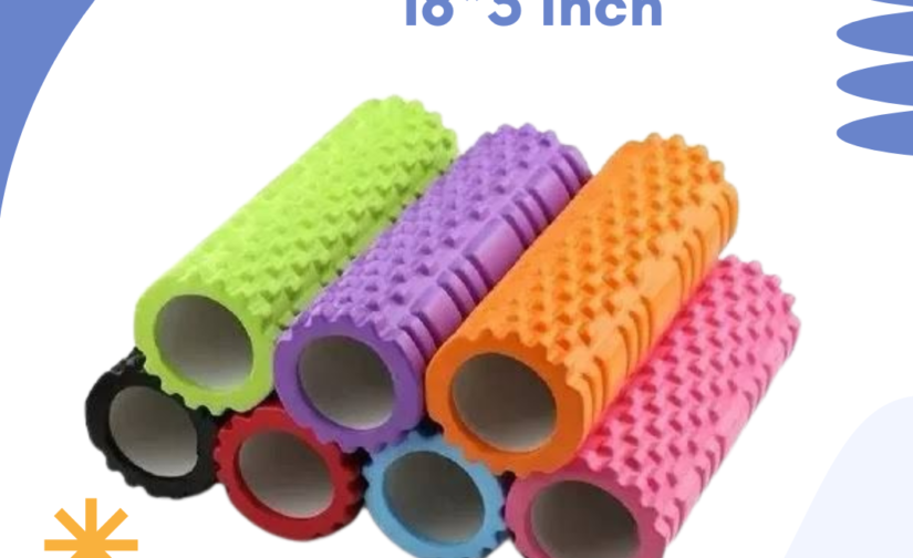 Yoga Foam Roller 18x5 Inch – Muscle Recovery & Deep Tissue Massage