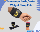 Sportsage Ankle/Wrist Weight Strap Pair - Adjustable Weights (1kg, 2kg, 3kg, 4kg, 5kg) for Strength and Cardio Workouts