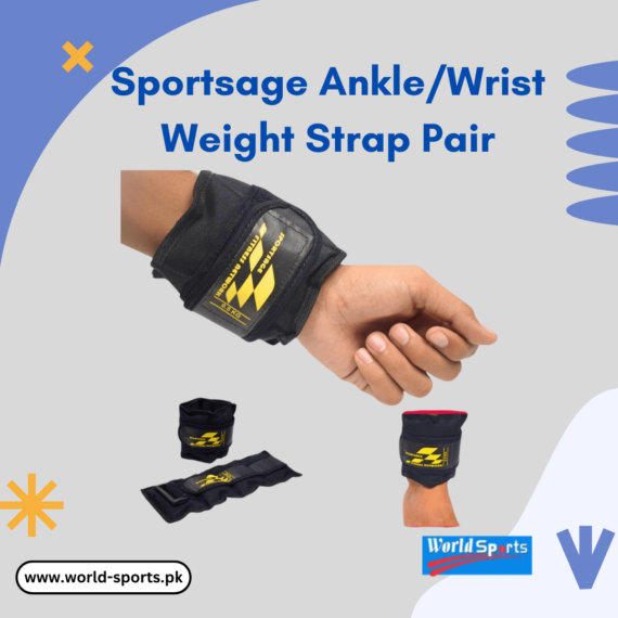 Sportsage Ankle/Wrist Weight Strap Pair - Adjustable Weights (1kg, 2kg, 3kg, 4kg, 5kg) for Strength and Cardio Workouts