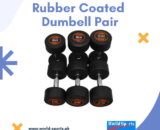 Rubber Coated Dumbbell Pair - Premium Round Dumbbells for Strength & Fitness Training
