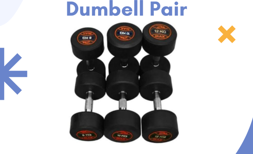Rubber Coated Dumbbell Pair - Premium Round Dumbbells for Strength & Fitness Training