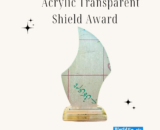 Acrylic Transparent Shield Award – Customizable Clear Acrylic Trophy for Recognition & Achievements