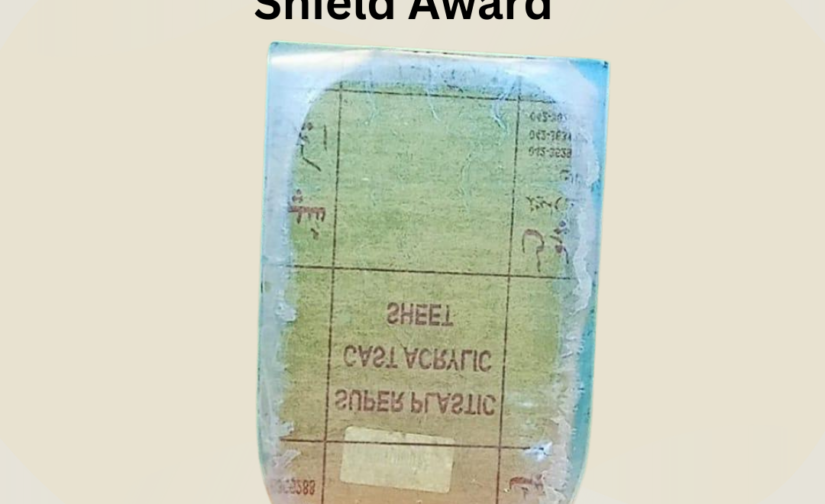 Acrylic Transparent Shield Award – Customizable Clear Acrylic Trophy for Corporate & Sports Recognition