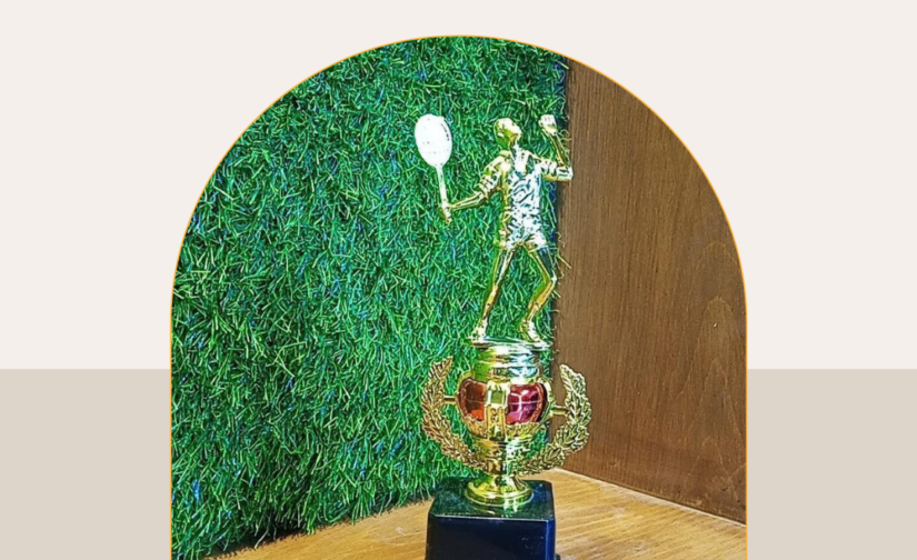 Golden Badminton Award Trophy – Premium Gold-Plated Badminton Recognition Award