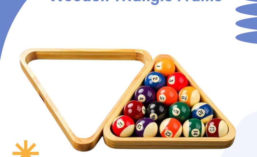 Billiard Table Solid Wooden Triangle Frame – Durable 8-Ball Pool Rack for Perfect Ball Alignment
