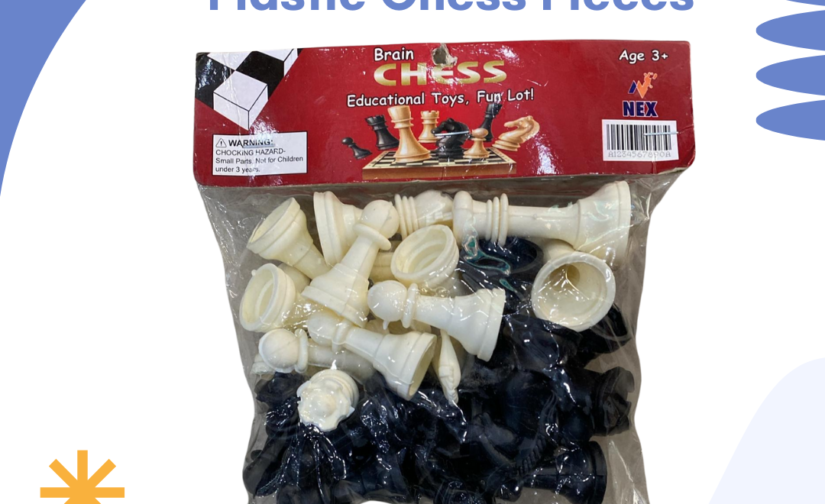 Brain Chess Pack of Plastic Chess Pieces | Durable & Lightweight Chess Set