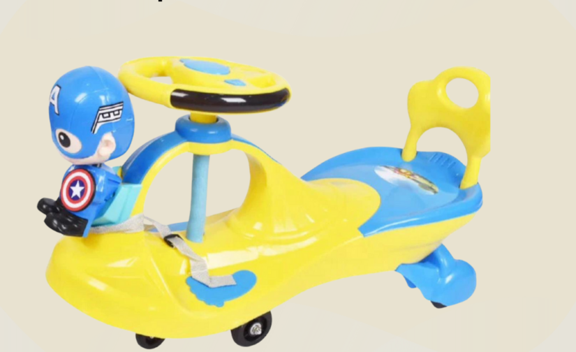 Captain America Twister Car | Kids Ride-On Car with Captain America Design | Battery-Powered Twister Car