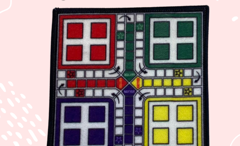 Carpet Ludo 16’’ – Portable & Durable Ludo Game Mat for Indoor & Outdoor Fun