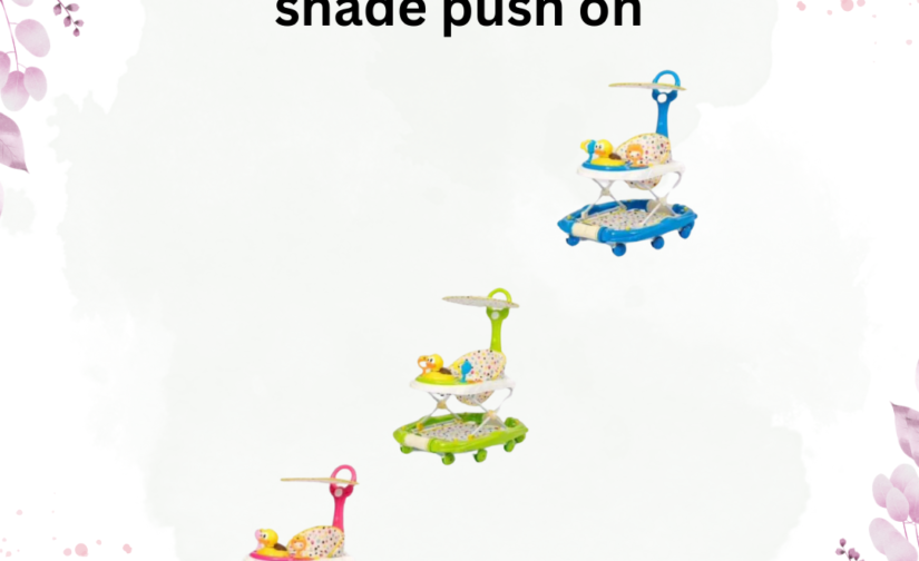 Duck Walker with Shade Push-On | Safe and Fun Baby Walker with Sunshade