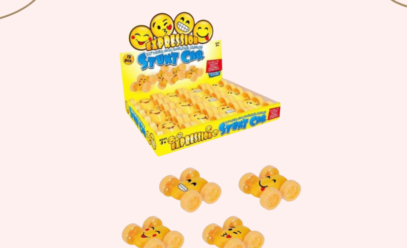 Emoji Stunt Car | 360° Rotating Light-Up Toy for Kids