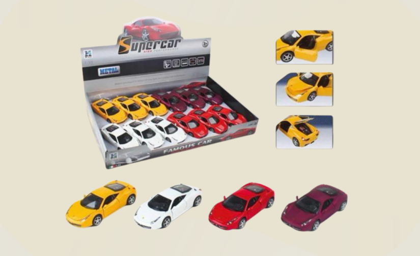 Ferrari Die-Cast Model Car with Light and Music | Premium Toy Car for Kids & Collectors