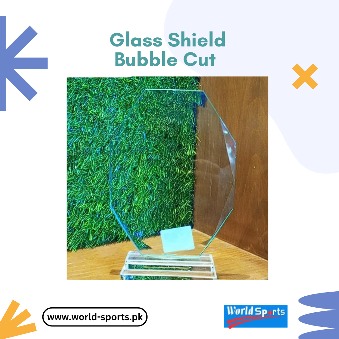 Glass Shield Bubble Cut – Unique Customizable Glass Award for Distinctive Recognition