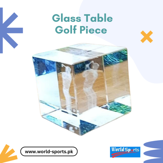 Glass Table Golf Piece – Elegant Glass Sculpture for Golf Lovers and Table Decor