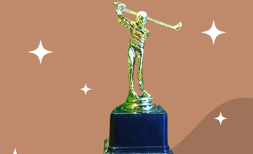 Golden Golf Award Trophy – Premium Gold-Plated Golf Achievement Trophy