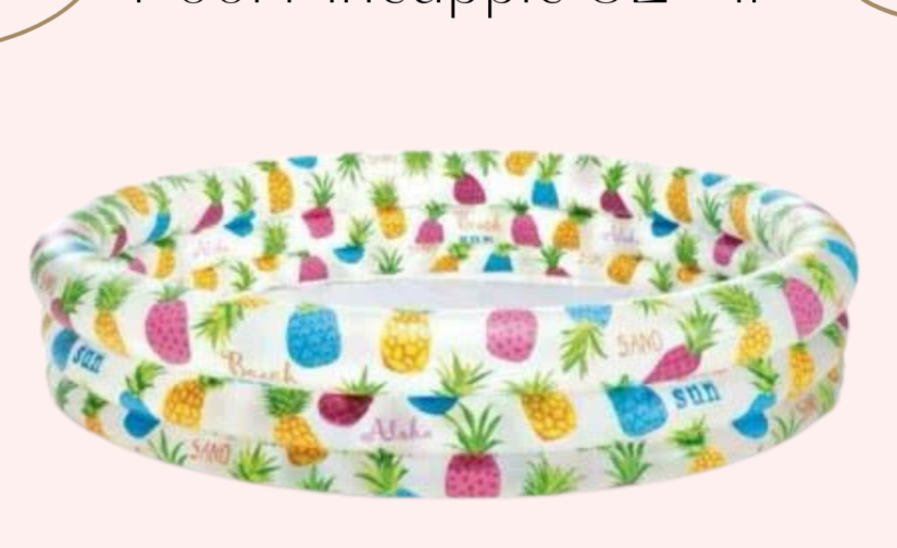 Intex Fishbowl Pineapple Swim Pool – Inflatable Kids Pool, 52’’ x 11’’