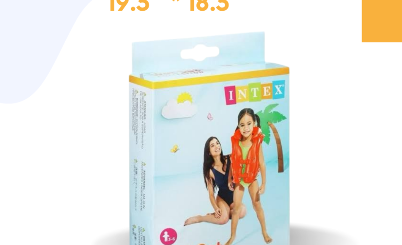 Intex Swim Life Jacket – Inflatable Life Vest for Kids, 19.5" x 18.5"