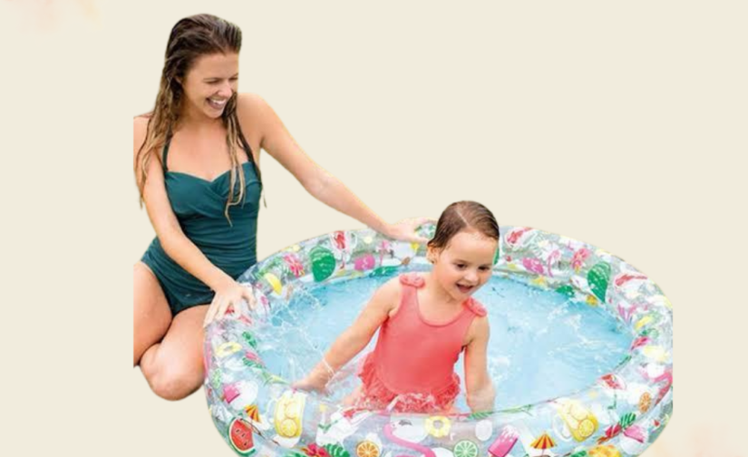 Intex Inflatable Paddling Pool 59421NP - 48" x 10" for Kids | Easy Set-Up Outdoor Pool