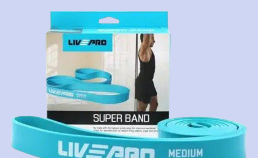 LivePro Super Band - Medium Resistance (35-85 lbs) for Strength Training, Mobility & Recovery