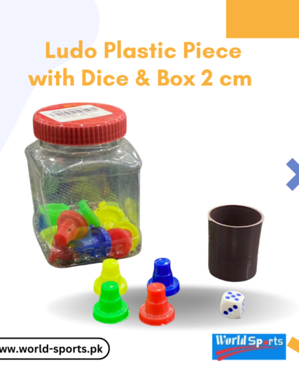 Ludo Plastic Pieces with Dice & Box (2 cm) – Complete Game Accessory Set