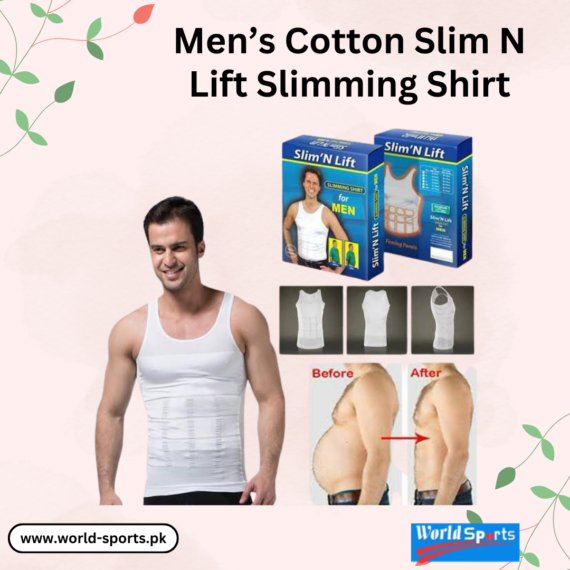 Men’s Cotton Slim N Lift Slimming Shirt – Body Shaping Compression T-Shirt
