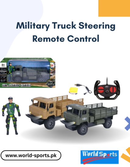 Military Truck Steering Remote Control | Durable Off-Road Military RC Truck for Kids