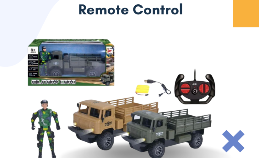 Military Truck Steering Remote Control | Durable Off-Road Military RC Truck for Kids