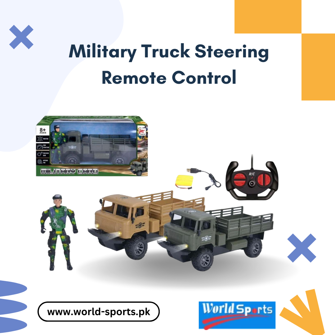 Military Truck Steering Remote Control | Durable Off-Road Military RC Truck for Kids
