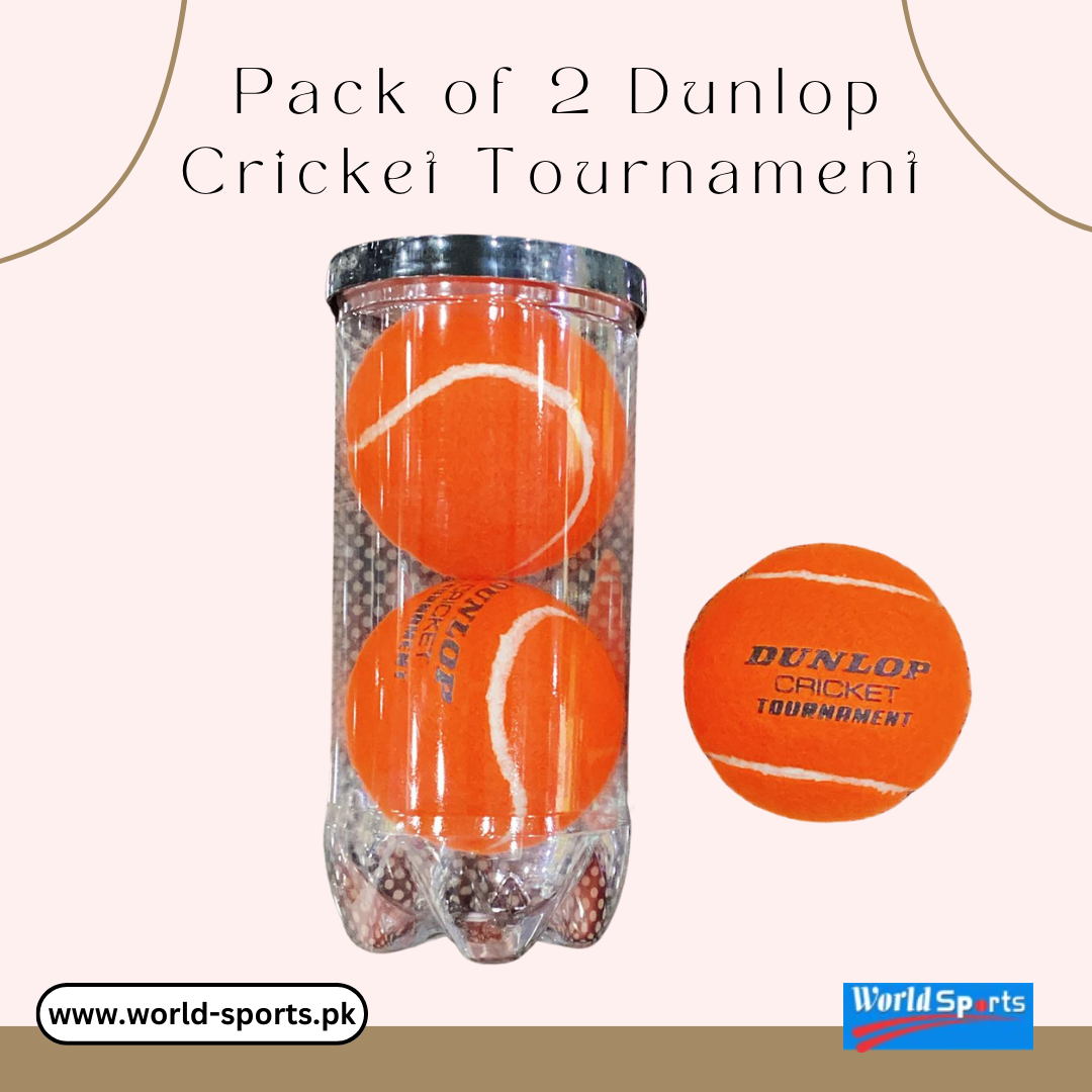 Pack of 2 Dunlop Cricket Tournament Tennis Balls – High-Performance Cricket Balls for Practice & Matches