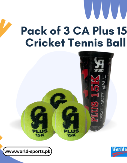 Pack of 3 CA Plus 15k Cricket Tennis Balls – Premium Quality Cricket Balls for Practice & Matches