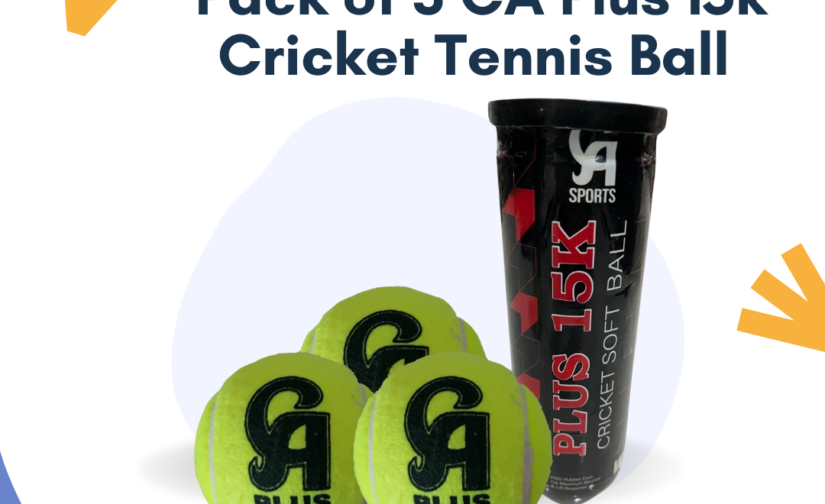 Pack of 3 CA Plus 15k Cricket Tennis Balls – Premium Quality Cricket Balls for Practice & Matches