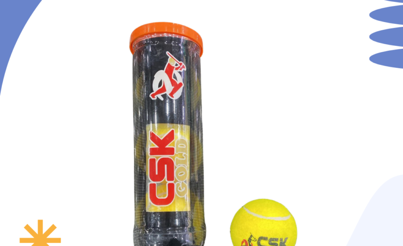 Pack of 3 CSK Gold Cricket Tennis Balls – Premium Quality Cricket Balls for Practice & Matches