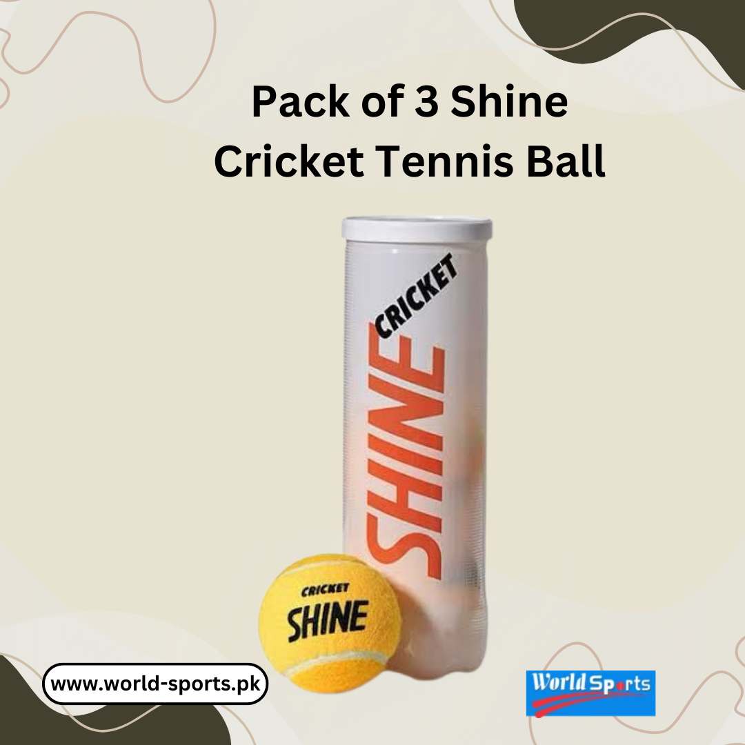 Pack of 3 Shine Cricket Tennis Balls – Durable & High-Quality Balls for Cricket Practice