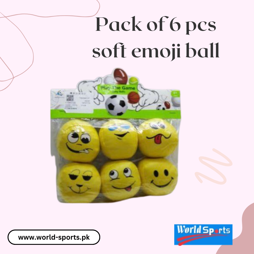 Pack of 6 Soft Emoji Balls | Fun and Colorful Emoji Toy Set for Kids