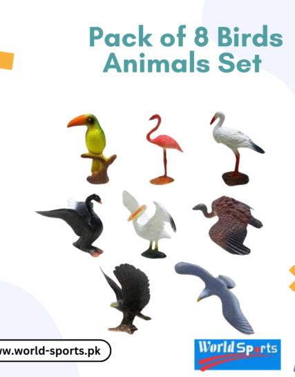 Pack of 8 Birds and Animals Set | Realistic Animal Figurines for Kids & Collectors