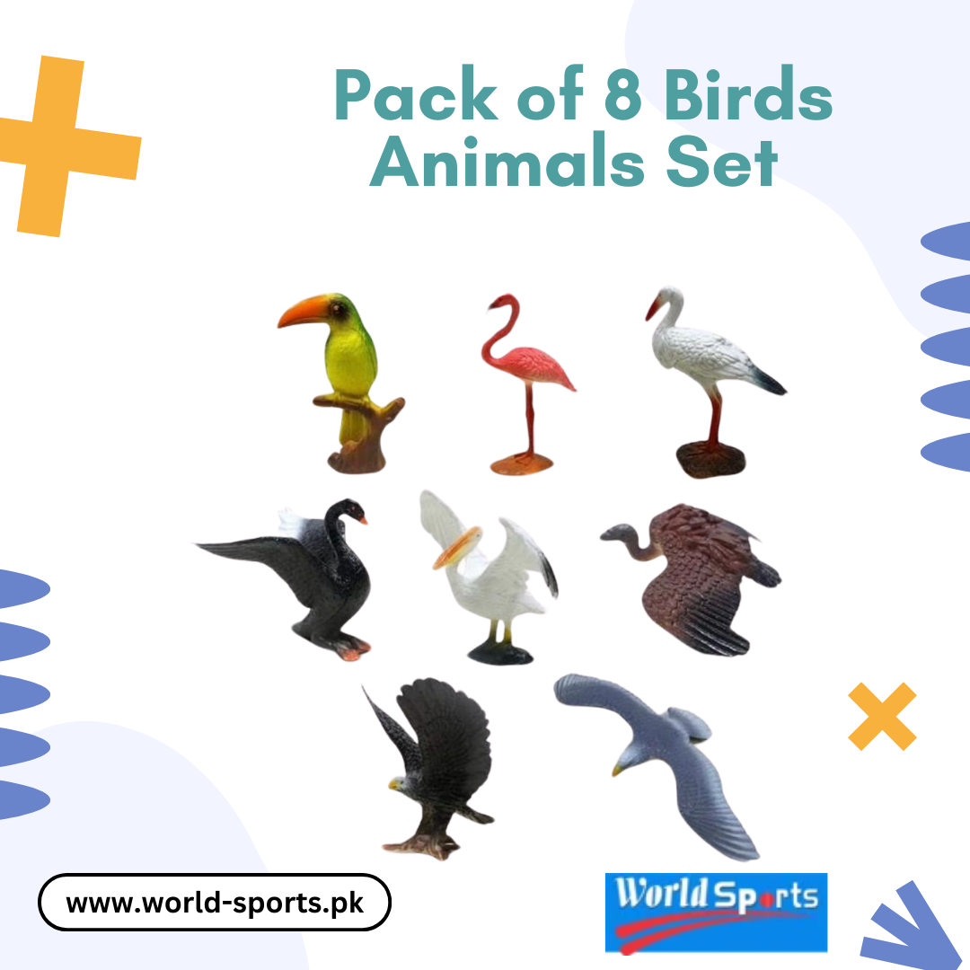 Pack of 8 Birds and Animals Set | Realistic Animal Figurines for Kids & Collectors