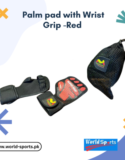 Palm Pad with Wrist Grip - Red | Premium Hand Protection for Workouts