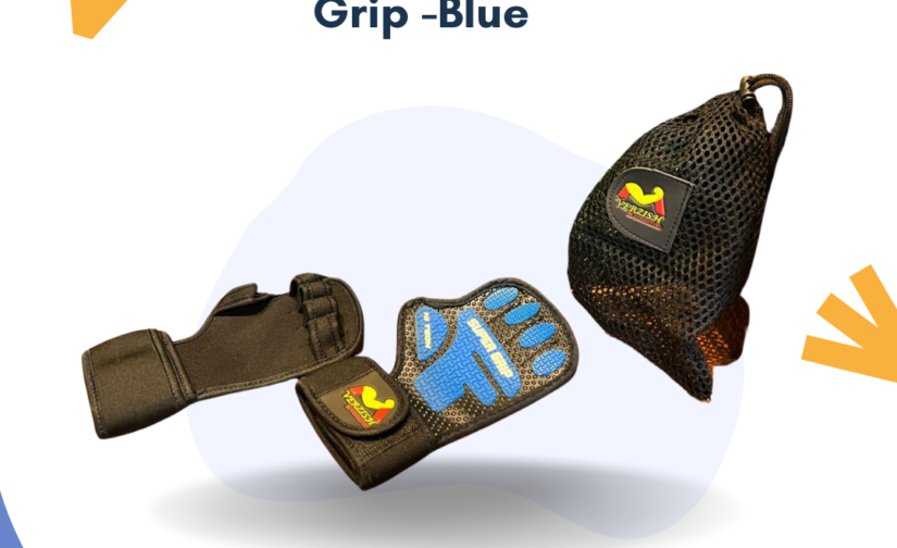 Palm Pad with Wrist Grip - Blue | Ultimate Hand Protection for Workouts
