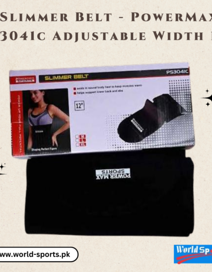PowerMax Slimmer Belt PS3041C | 12" Adjustable Waist Trimmer for Enhanced Fitness