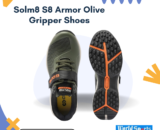Solm8 S8 Armor Olive Gripper Shoes – Durable Non-Marking Sports Shoes for Superior Traction