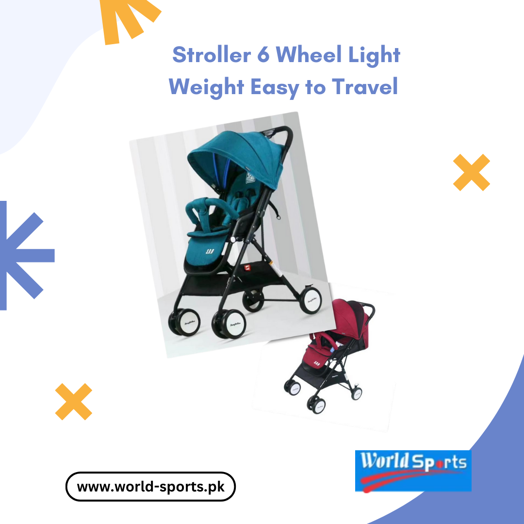 Lightweight 6-Wheel Baby Stroller | Travel-Friendly & Compact Design
