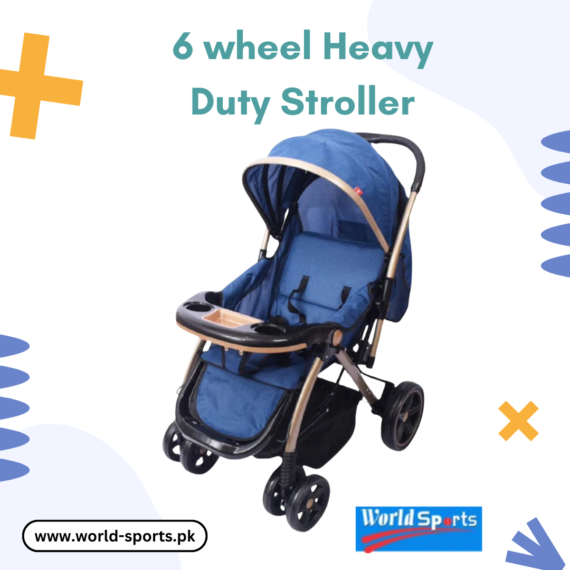 6-Wheel Heavy Duty Baby Stroller | All-Terrain Design