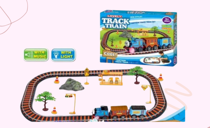 Train Track with Lights and Music | Interactive Railway Set for Kids