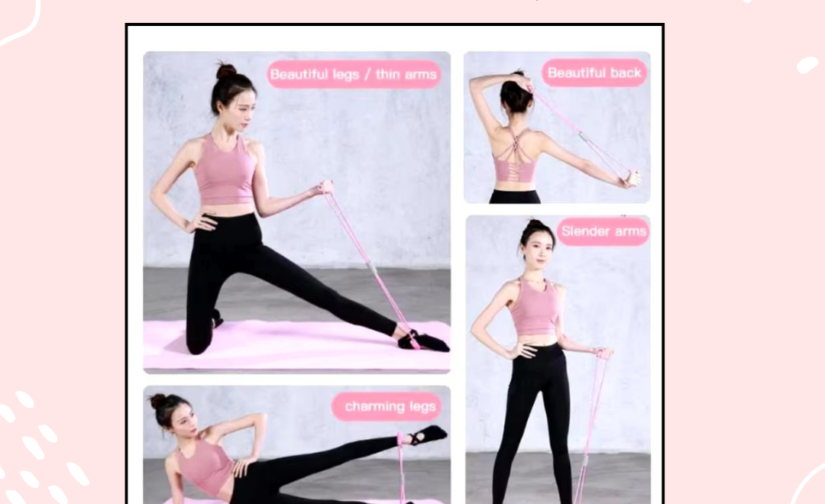 Yoga Silicon Gel Fitness Resistance Band - 8-Shaped Workout Tool